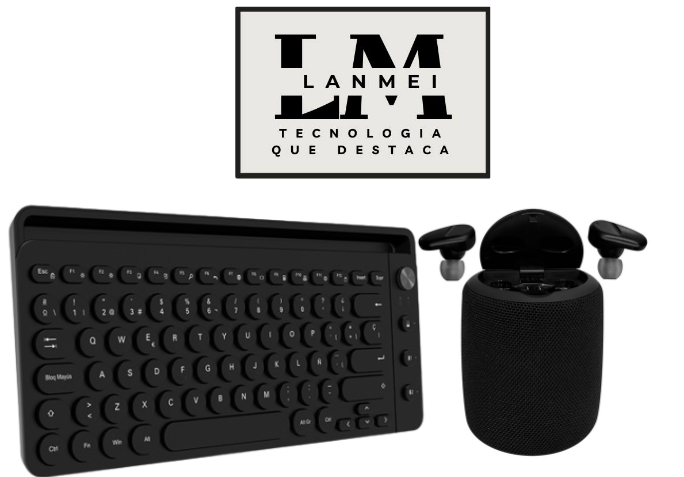 Parlante Audifono Inalambricos Y Teclado Inalámbrico Teros 3 EN 1