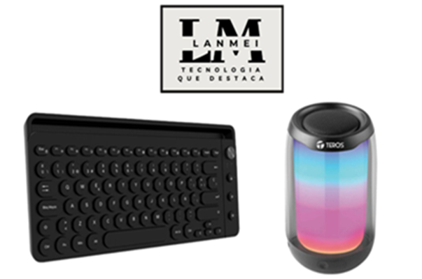 Combo teclado a Bluetooh y parlante RGB